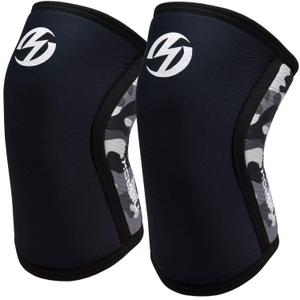 Knee Sleeves (1 Pair), 7mm Neoprene Compression Knee Braces, Great Support for Cross Training, Weightlifting, Powerlifting, Squats, Basketball and More, Large