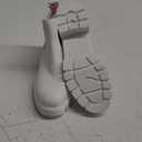 Jeossy Women's 9606 Chelsea Ankle Boots, Platform Chunky Low Heel Slip on Booties, Lug Sole Fashion Short Boots (White) 7