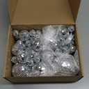 54 Pcs Mini Silver Disco Balls - Hanging Mirror Ornaments for Party, Wedding, Christmas Supplies (1.2 Inch, 2 Inch, 3.2 Inch, 4 Inch)