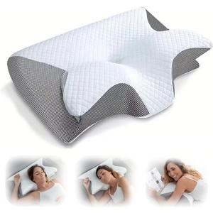 Cervical Neck Pillow - Ergonomic Side Sleeper Pillow, Neck Support Ergonomic Pillows Side Sleeper Pillow, for Side, Back, Stomach Sleepers