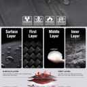 WULFUL Men's Winter Coats Waterproof Ski Jacket Warm Windproof Winter Windbreaker Jackets for Men with Hood (Medium, Solid Dark Grey-0047)