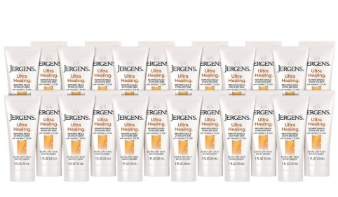 Jergens Ultra Healing Dry Skin Moisturizer, Travel Size Body and Hand Lotion, 1 Oz (Pack of 24)