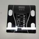 Stylish LED Display Body Fat Scale, Weight Scale, Bluetooth Smart Scale with Health app Integration, Body Fat and Health Monitor with app sync, Suitable for Bathroom (Black)