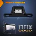 Nilight LED License Plate Light w/Bracket Mount Waterproof Courtesy Step Tag Dome Cargo Lights Chrome Housing 12V for Truck Trailer RV UTV ATV Camper Boat