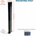Mailbox,with Mounting Post,Comes with 4 Keys, Mailboxes for Outside,Locking Mailbox,Large,Black,Metal Mail Box,Heavy Duty,