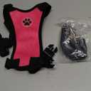 SlowTon Dog Seat Belt Harness for Car, Dog Car Harness Adjustable Mesh Breathable & Dog Seatbelt Safety Tether with Elastic Bungee for Pets(Fuchsia, Double Clip, M)