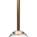 Clear Acrylic End Table,Brushed Brass Metal,Side Table for Office,Nightstand for Living Room and Bedroom,Easy Assembly,12x12 inch21.3 inch high