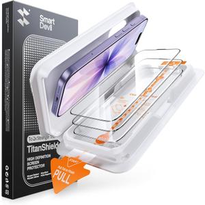 SMARTDEVIL 3 Pack Screen Protector for iPhone 17, Optical Clear 9H Tempered Glass, 2X Impact Resistance, Anti-Fingerprint Coating, SmartPull Box Bubble-Free Install