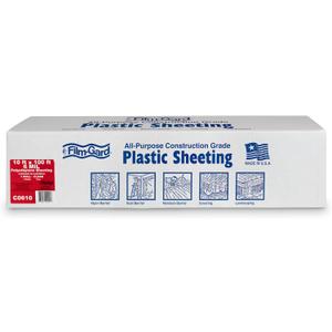 626033 Construction Plastic Sheeting 10' Width X 100' Length X 6 mil Thick, Clear, 1 Count