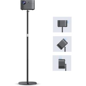 Projector Stand: Floor Mount with Adjustable Height 20''-50'', Universal Compatible with Projector, Camera, Webcam for Home & Office & Outdoor