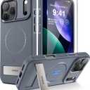 Magnetic for iPhone 17 Pro Max Case with Stand[Compatible with MagSafe] Slim Invisible Kickstand, Protective Anti-Fingerprint Phone Cove 6.9", Blue