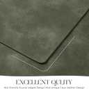 MOSAYT Vinyl Placemats Set of 6-12 X 17 Inch - Faux Leather 100% Waterproof Oil-Proof Wipeable PU Place Mats, Heat Resistant Reversible Table Mats for Kitchen, Dining, Outdoor (Olive Green)