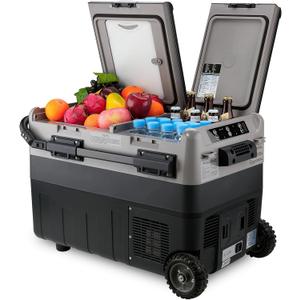 Kohree 12 Volt Car Refrigerator, 42 Quart (40L) Dual Zone Car Fridge, Portable Refrigerator Dual Door -4-68 Electric Cooler Portable Freezer 12/24V DC and 100-240V AC for RV, Camping, Travel