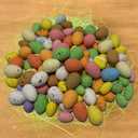 100 Pcs Foam Easter Egg Decoration 3-4 cm DIY Fake Eggs Artificial Foam Bird Eggs Garden Bird Nest Decor Easter Party Decorations Home Decor