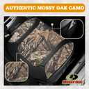 Mossy Oak Car Seat Cover, Luxury Faux Leather Front Bottom Seat Cushion Cover, Universal Anti-Slip with Wrap-Around Design and Storage Bags, Suitable for Most Vehicles - Black Color 1 Piece