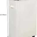 Slim Laundry Hamper with Wheels, Small Laundry Basket for clothes, Rolling Skinny Hampers for Bedroom, Dorm and Laundry Room - 52L Standable Corner Design, (22" Beige)
