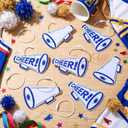 2 x Liliaafar 24 Pcs Cheer Luggage Tags Bulk Cheer Bag Tags for Travel Suitcase Keychain DIY Accessories 2.8'' PVC Name Labels Number ID Card with Metal Ring for Team Gifts