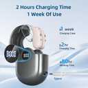 Hearing Aids for Seniors, Rechargeable OTC Hearing Aid with 16-Channel Digital Chips - Intelligent Noise Cancelling, Comfort Fit in Ear Canal & 7-Day Standby