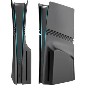 ElitePlay Black PS5 Pro Disc Faceplates Cover Case Replacement for Playstation 5 Pro Model Disc Edition