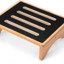 StrongTek 5" High Wooden Bed Step Stool for Adults, Sturdy Bedside & Shower Steps, 440lb Capacity, Versatile Mobility Aid for Seniors, Kitchen Use, Surgery Recovery, Anti-Slip, Portable Design