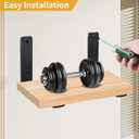 4 Pack - L 9" x H 6" x W1.5, 5mm Thick Black L Shelf Bracket, Iron Shelf Brackets, Metal Shelf Brackets, Floating Shelf, Shelf Supports with Screws