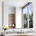 Large Frameless Mirror,36x40 Inch Rectangle Bathroom Vanity Mirror for Over Sink, Upgraded Shatterproof Unframed Design for Bedroom, Living Room, Entryway (36"L x 40"W)