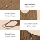 Shoulder Bags for Women Crescent PU Leather Underarm Purses with 3PCS Detachable Strap Cute Hobo Tote Handbag for Work