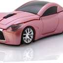 Computer Wireless Mouse Car Shape Optical Mice USB 2.4Ghz for PC Laptop (Pink)