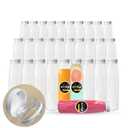 Holotap 47 Pcs 8 OZ Plastic Bottles with Caps, Empty PET Disposable Juice Bottles Bulk for Liquids with White Tamper Evident Lids (8 OZ, White)