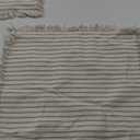 Throw Pillow Covers 18x18 Set of 2 Striped Fringe Pillow Cover Farmhouse Cushion Covers with Tassel Neutral Boho Pillows Decorative Square Pillowcase for Couch Sofa Bed, Khaki