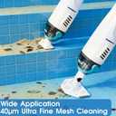 3-in-1 Cordless Handheld Pool Vacuum Kit-20GPM Real Suction,60min Run-Time,40m Fine Mesh Filter,Aluminum Pole &Swivel Head,Leaf Net&Floating Dispenser for Hot Tubs,Inground&Above Ground Pools-Green