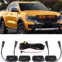 Upgraded 4 PCS Led Grill Lights Compatible with Ford Ranger T9 2022-2025 Fuse and Instruction Included