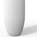 Kante 24 Inch Tall Round Concrete Planter, Large Indoor Outdoor Plant Pots with Drainage Hole and Rubber Plug, Modern Decorative Garden Pots for Home Patio Porch, Textured White