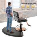 OmySalon Salon Floor Mat Anti Fatigue Thick Barber Chair Mats, Salon Mat for Hair Stylist Standing, Barbershop Beauty Spa Hairdressing Shampoo Equipment, 54" x 29.4"