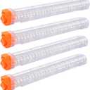 BOROLA 4Pcs Replacement Reload Clip 12-Round Refill Magazine Reload Clip Compatible for Nerf Rival Apollo XV-700 Rival Zeue XV-1200 (Clear)