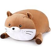 KOPHINYE Weighted Stuffed Animal, 12inch 1.4lbs Cute Otter Weighted Plush Pillow for Kids, Soft Stuffed Otter Soothing Cuddle Sleeping Pillow for Kids Boys, Girls, Birthdays Gifts