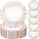 Rtteri 50 Pcs 13" Charger Plates for Wedding Reef Charger Bulk, Clear