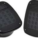 Red Square Rear Combination Tail Lights Assembly Kit Compatible with 1979-2006 Wrangler TJ YJ CJ5 CJ7 w/Side Marker Lights Replacement Tail lamps Lights Assembly, Smoked Lens