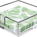 CY craft Acrylic Lunch Napkin Holder,Table Top Decorative Napkin Tray for Dining Table and Kitchen,Clear Luncheon Napkin Holder Tissue Dispenser, Horizontal Display,7.1 x 7.1 x 2.6 inches (7.1x7.1x2.6 Inch Lunch Napkin Holder)