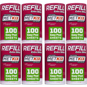 Metkix Refill for Metkix Lint Rollers 6 Pack (Total 800 Sheets)
