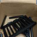 Black Entryway Table for Hallway Bamboo, 39.4"L x 11.8"W x 29.7"H