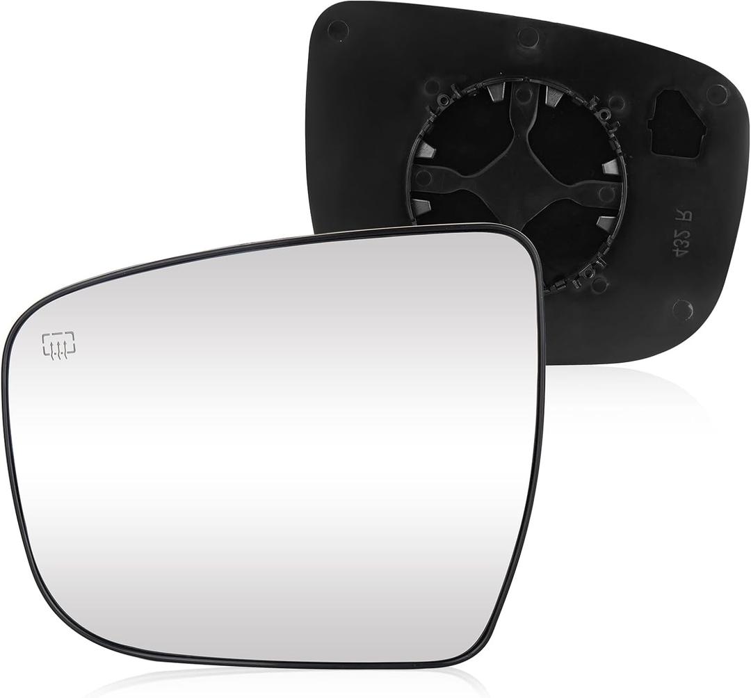 Driver Left Side Power Heated Mirror Glass Fit For Nissan Rogue 2014-2019, for Murano 2015-23, for Pathfinder 2017-19 Side View Mirror with Back Plate, Replace for 963664BA1A