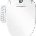 WONDERSKY Elongated Bidet Toilet Seat, Smart Heated Toilet Seat with Warm Water and Dryer, Soft Close Bidet Seat with Adjustable Temperature, Stainless Steel Nozzle