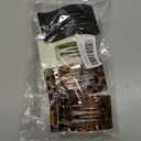 4 PCS Flat Hair Clips for Women, Lay Down Claw Clip Strong Hold Square Hair Accessories for Thick & Thin Hair, French Non-slip Hair Clips, Leopard Color 2