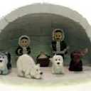 Alaska Eskimo Nativity Mini Igloo Set 8 Piece