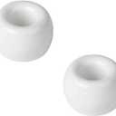 2 Pcs Mini Ceramics Toothbrush Holder,Individual Toothbrush Stand for Bathroom Vanity Countertops Dresser(White)