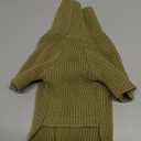 Queenmore Waffle Knit Small Dog Sweater, Long Sleeve Doggie Fall Sweater, Turtleneck Sweaters for Small Breeds, Samll Puppy Sweaters, Green S