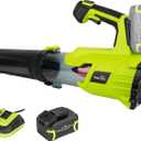 SnapFresh Cordless Leaf Blower - 550CFM Electric Leaf Blower Cordless with 4.0 Ah Battery and Fast Charger - 20V Lightweight Leaf Blower for Yard and Garden, Battery Operated Blower for Lawn Care
