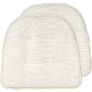 Non-Slip Chair Cushions, Assembled in USA, U-Shaped Skid-Proof Seat Pads for Dining Room, Kitchen, Office, 15"x16"