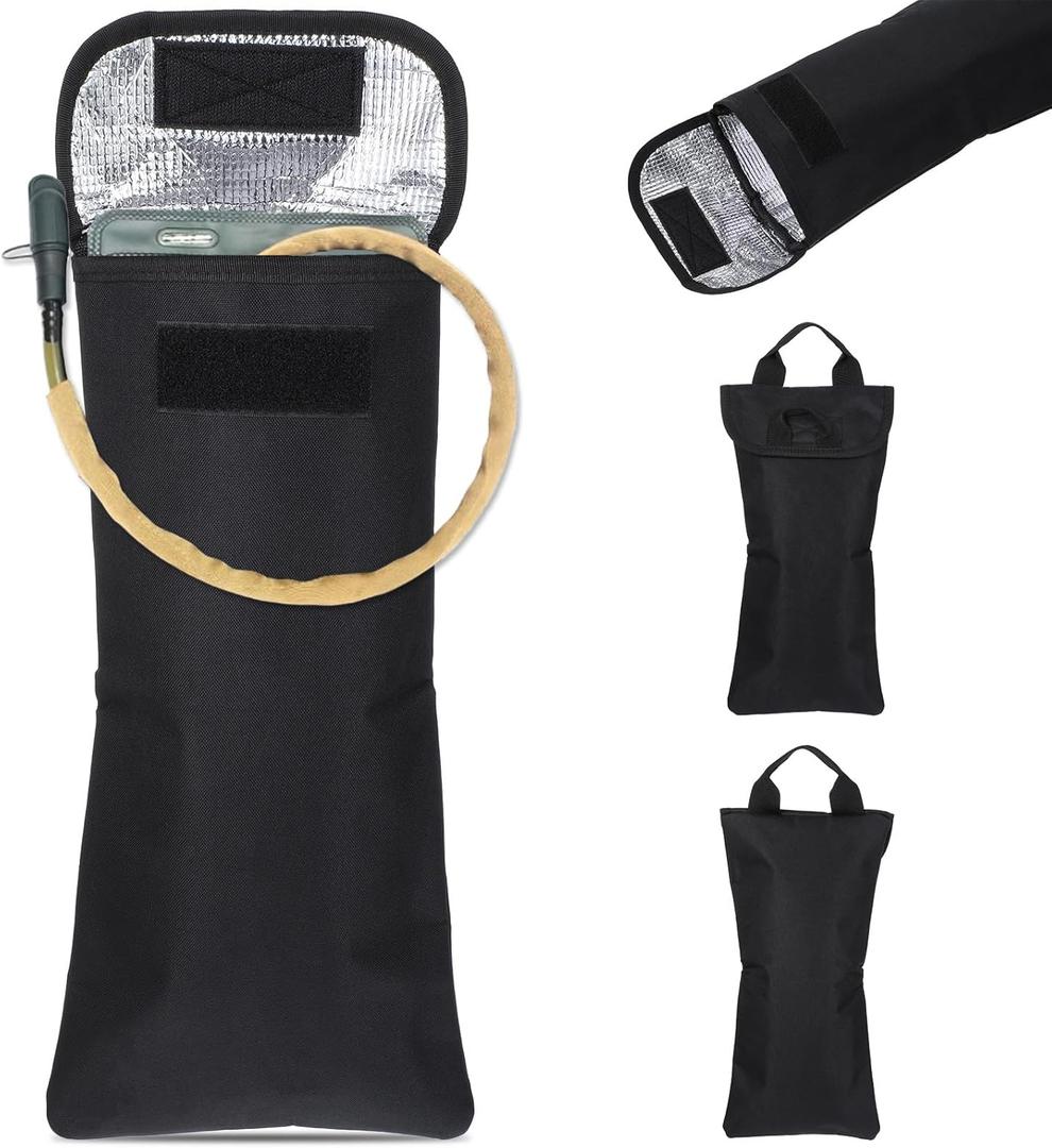 Water Bladder Insulator Bag, Black Oxford Cloth Hydration Insulation Sleeve Cover 2L Water Bottle Cooler Bag Oxford Cloth Insulation Sleeve Cover for Hydration Keep Cold Hiking Accessories